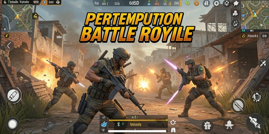 Gameplay seru di 66D Battle Royale, penuh aksi dan strategi.