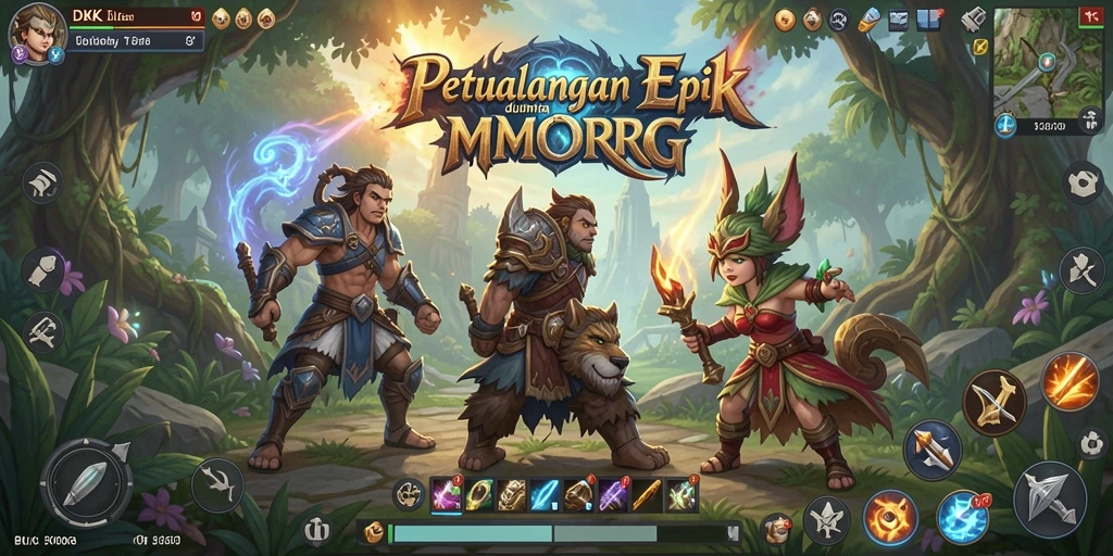 Tangkapan layar gameplay DKK yang menunjukkan pertarungan epik antara pemain.