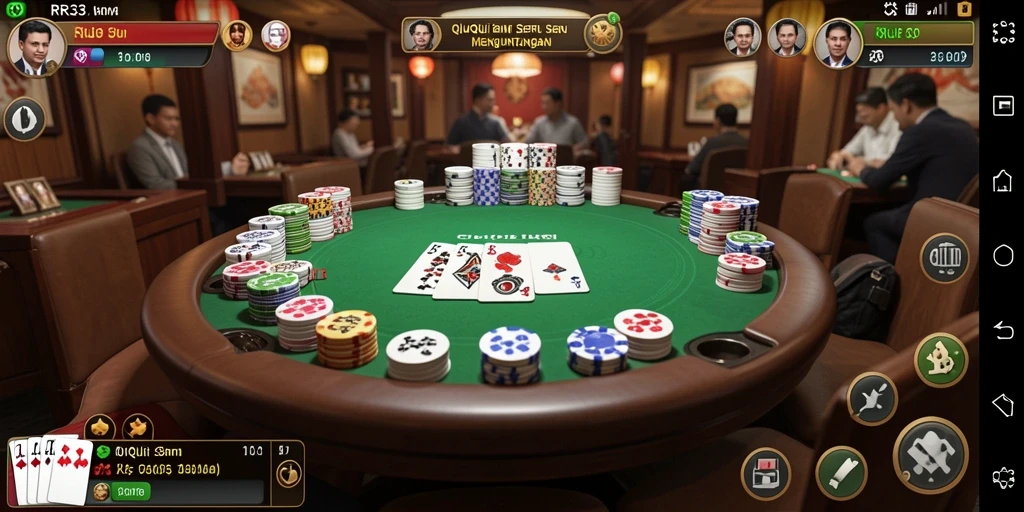 Screenshot gameplay menunjukkan keseruan permainan QiuQiu.