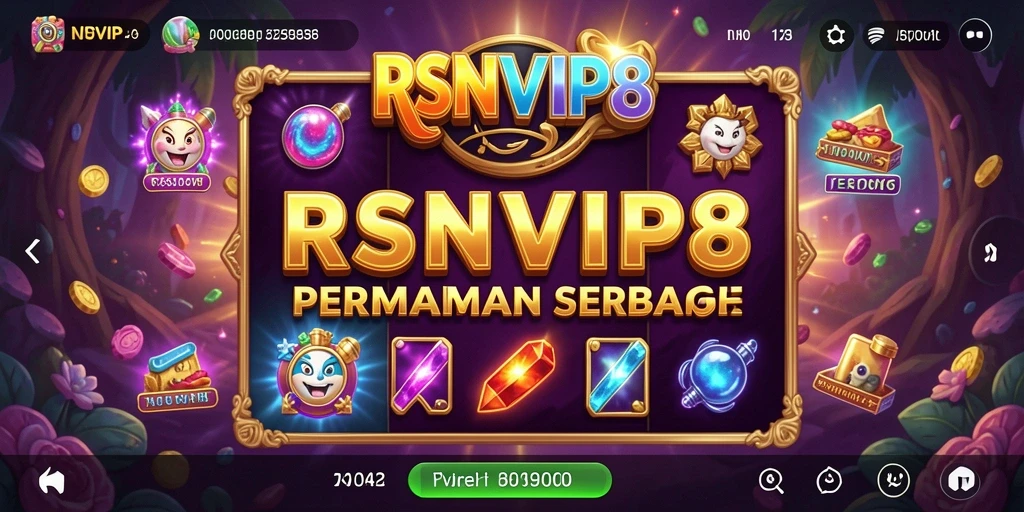 Screenshot utama RSNVIP8 menampilkan gameplay Slot yang mendebarkan.