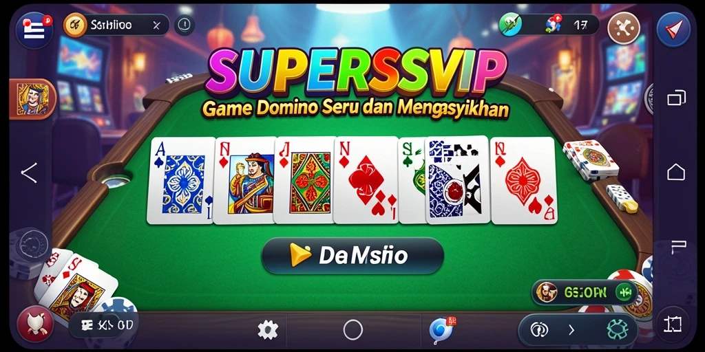 Tampilan gameplay SUPERSVIP dengan aksi seru permainan Domino.