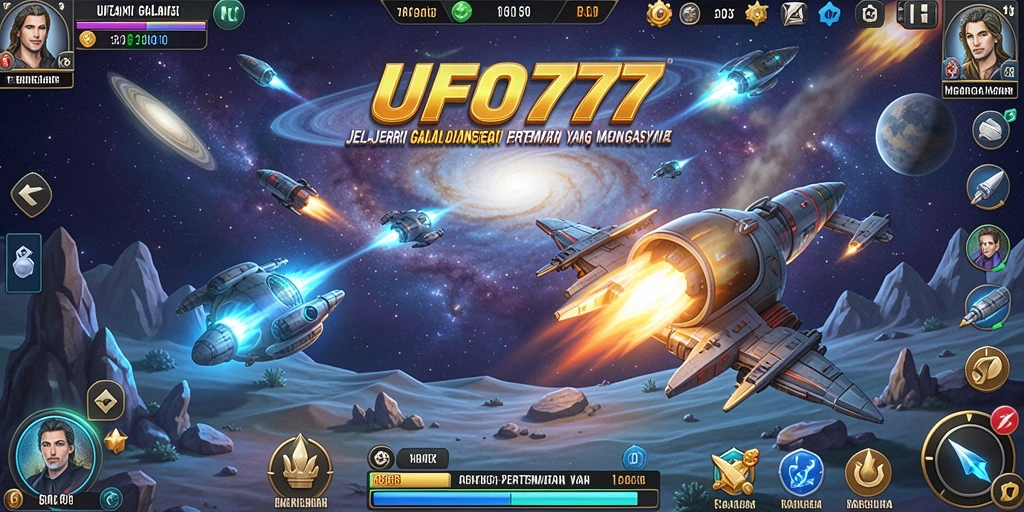 Gameplay menegangkan dalam pertempuran luar angkasa di UFO777.