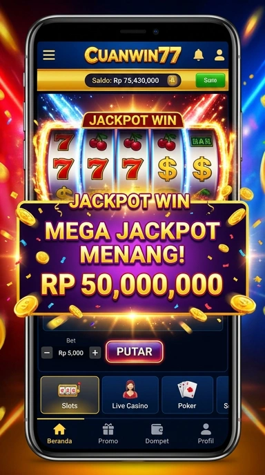 Detail aplikasi cuanwin77 yang menampilkan deskripsi dan rating pengguna.